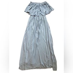 Show Me Your Mumu Hacienda Steel Blue Maxi Dress